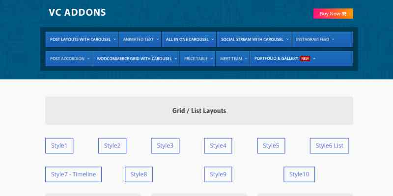 Facebook,Twitter,Instagram Social Streams Grid With Carousel for WordPress