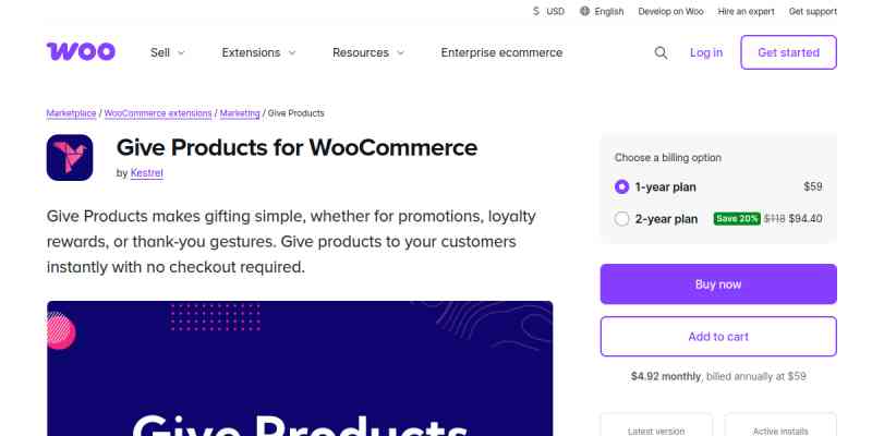 Give Products for WooCommerce