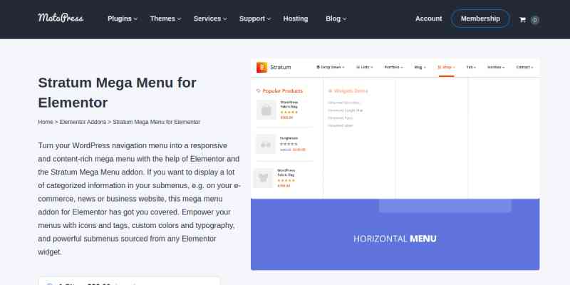 Stratum Mega Menu