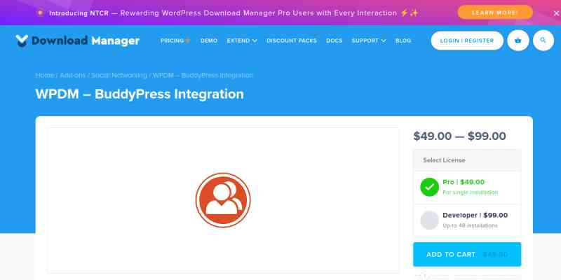 WPDM – BuddyPress