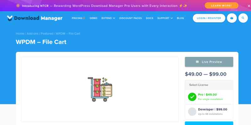 WPDM – File Cart