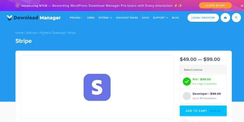 WPDM – Stripe