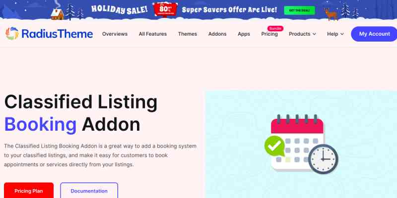 Classified Listing – Booking