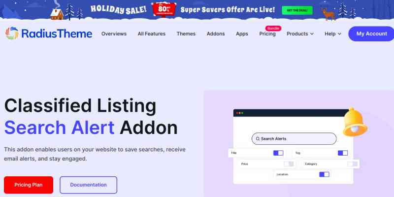 Classified Listing – Search Alert