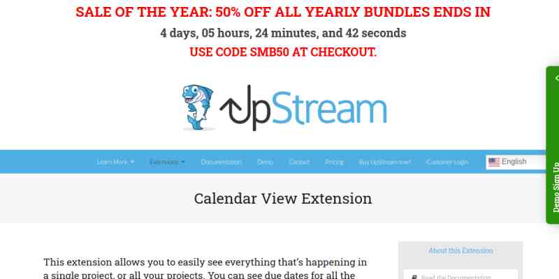 UpStream Calendar View