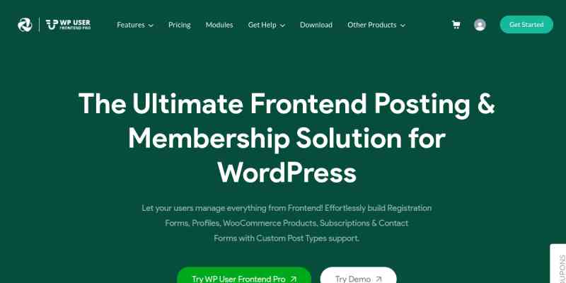 WP User Frontend Pro – lifetime-business