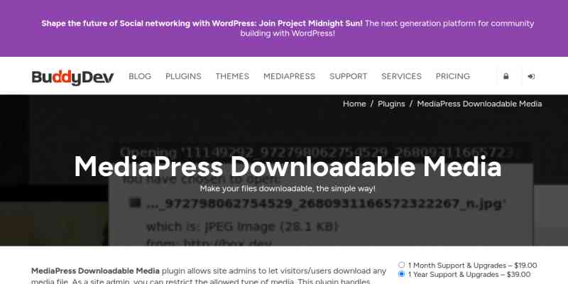 MediaPress – Downloadable Media