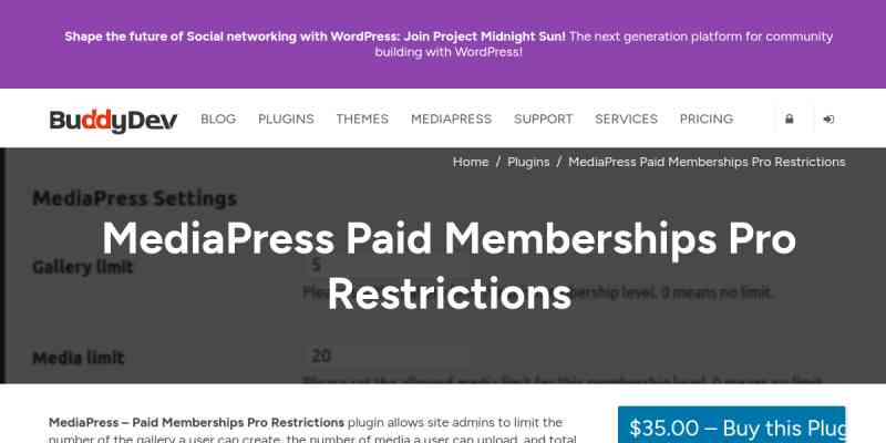 MediaPress – Paid Memberships Pro Restrictions