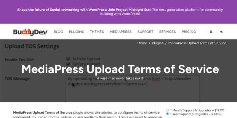 MediaPress – Upload Terms of Service