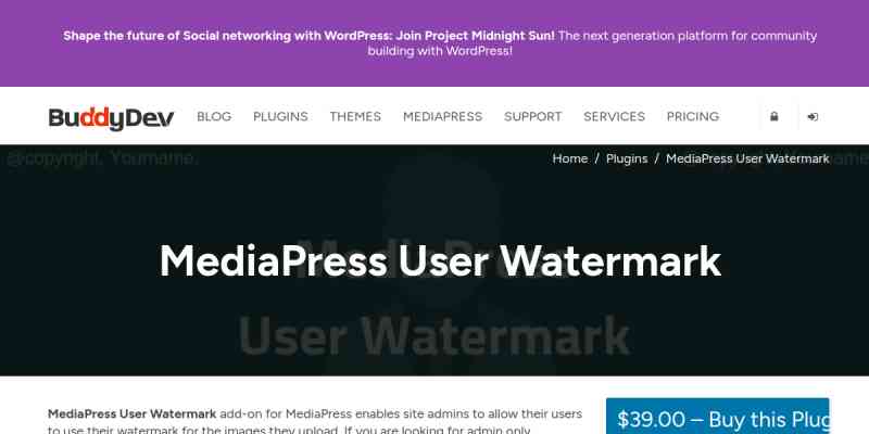 MediaPress User Watermark