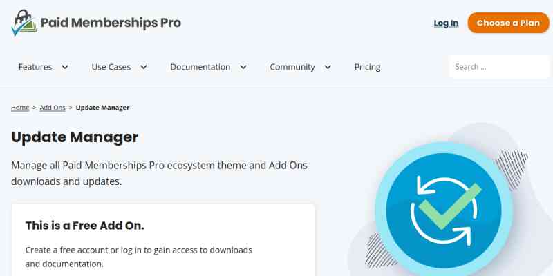 Paid Memberships Pro – Update Manager