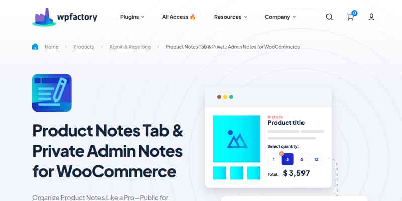 Product Notes Tab & Private Admin Notes for WooCommerce Pro