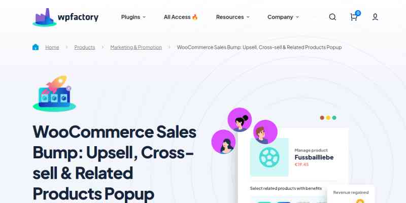 WooCommerce Sales Bump: Upsell, Cross-sell & Related Products Popup Pro