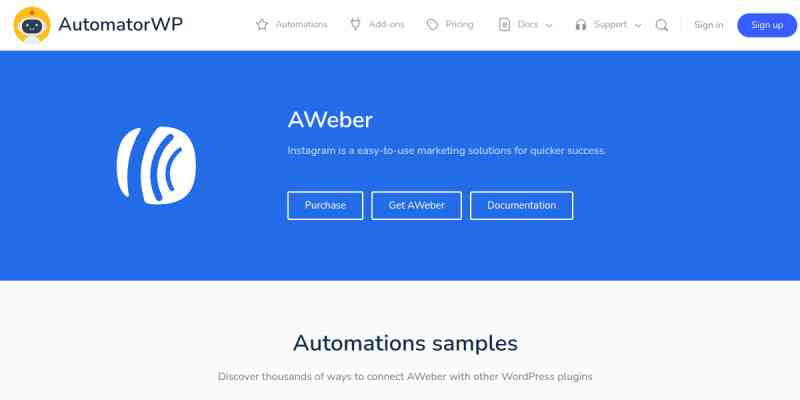 AutomatorWP – AWeber