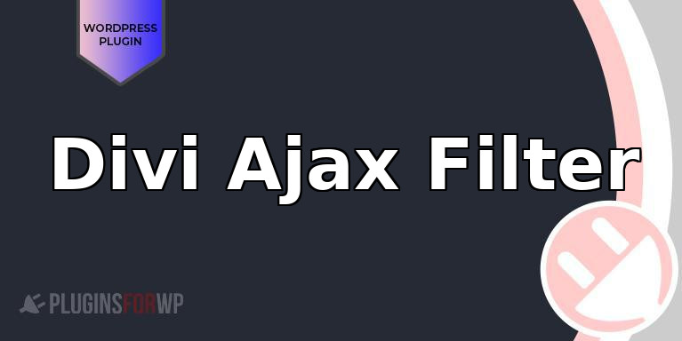 Divi Ajax Filter