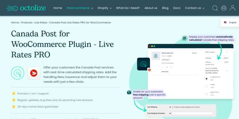 Shipping Live Rates for Canada Post for WooCommerce PRO