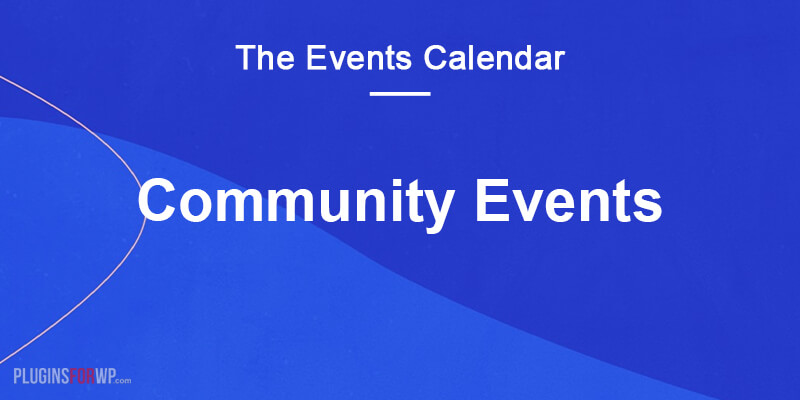 The Events Calendar: Community Events