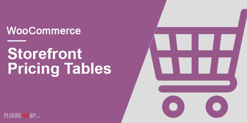 Storefront Pricing Tables