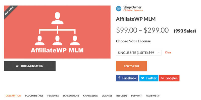 AffiliateWP MLM plugin